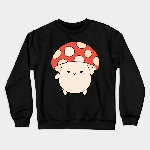 Cute kawaii inspired mushroom Crewneck Sweatshirt by kuallidesigns